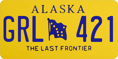 AK license plate GRL421