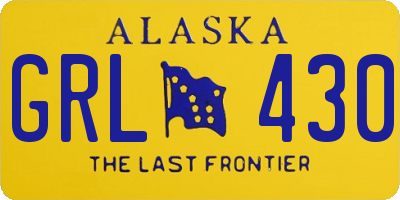 AK license plate GRL430