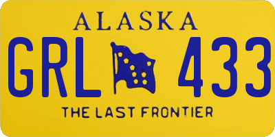 AK license plate GRL433
