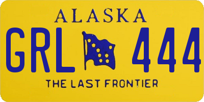 AK license plate GRL444
