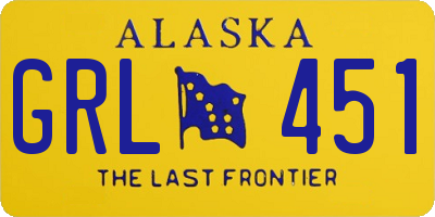 AK license plate GRL451