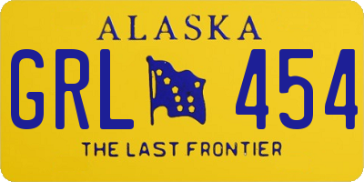 AK license plate GRL454