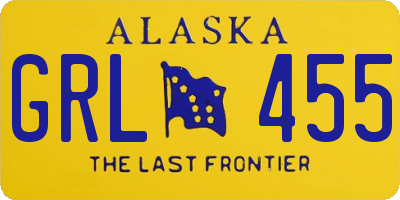 AK license plate GRL455