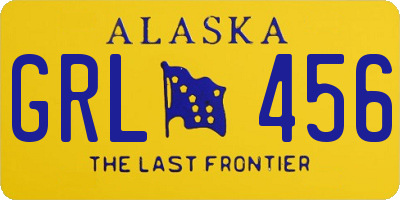 AK license plate GRL456