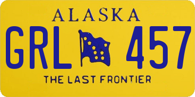 AK license plate GRL457