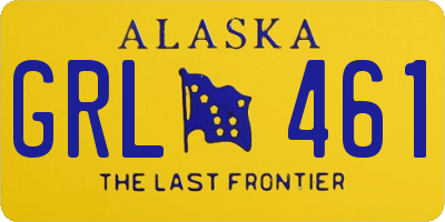 AK license plate GRL461