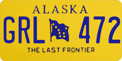 AK license plate GRL472