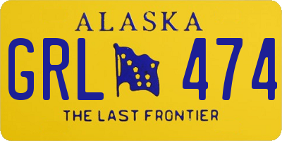 AK license plate GRL474