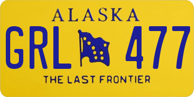 AK license plate GRL477