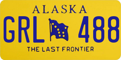AK license plate GRL488