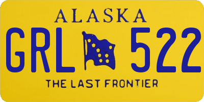 AK license plate GRL522