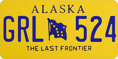 AK license plate GRL524
