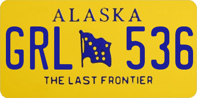 AK license plate GRL536