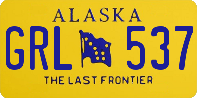 AK license plate GRL537