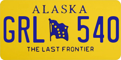 AK license plate GRL540