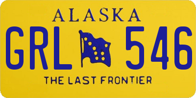 AK license plate GRL546