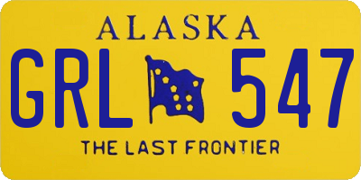 AK license plate GRL547