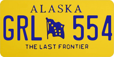 AK license plate GRL554