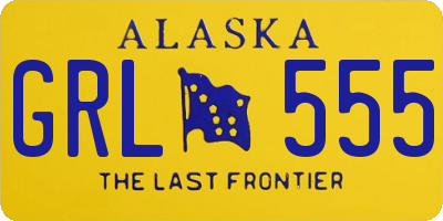 AK license plate GRL555