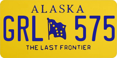 AK license plate GRL575
