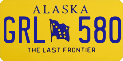 AK license plate GRL580