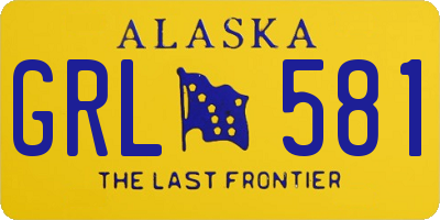 AK license plate GRL581