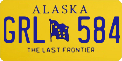AK license plate GRL584