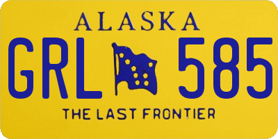 AK license plate GRL585