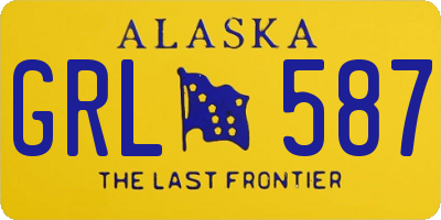 AK license plate GRL587
