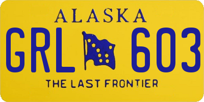 AK license plate GRL603