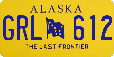AK license plate GRL612