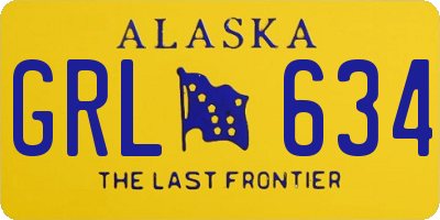 AK license plate GRL634