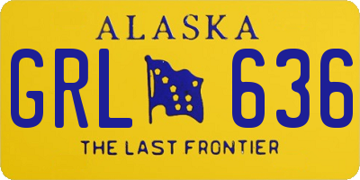 AK license plate GRL636