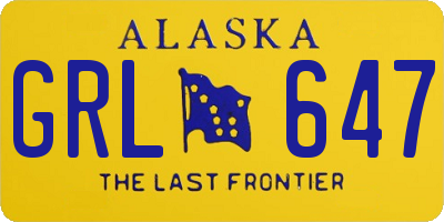 AK license plate GRL647