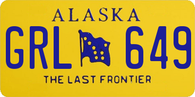 AK license plate GRL649