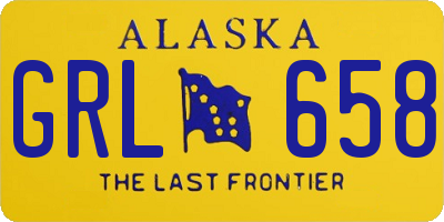 AK license plate GRL658