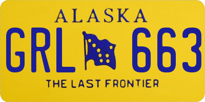 AK license plate GRL663
