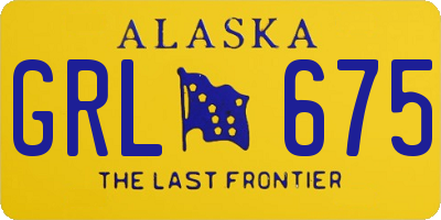 AK license plate GRL675