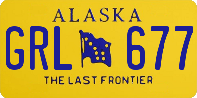 AK license plate GRL677