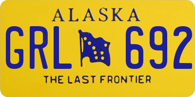AK license plate GRL692