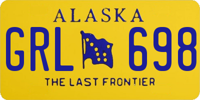 AK license plate GRL698