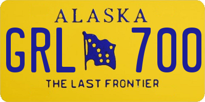 AK license plate GRL700