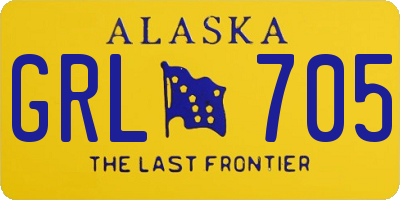 AK license plate GRL705