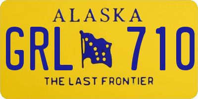 AK license plate GRL710