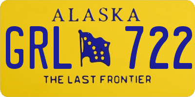 AK license plate GRL722