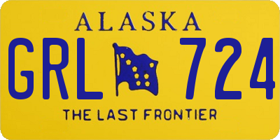 AK license plate GRL724