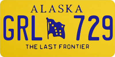 AK license plate GRL729