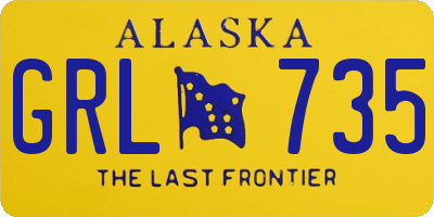 AK license plate GRL735