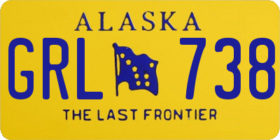 AK license plate GRL738