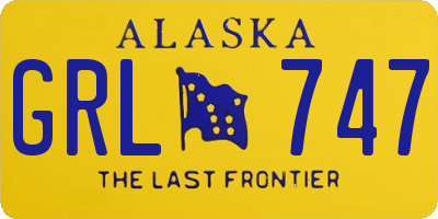 AK license plate GRL747